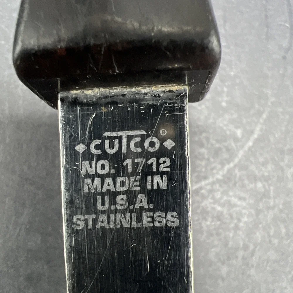 Vintage Cutco Utensils Lot of 2: 1712 Serving Spoon & 1726 Meat Turning Fork USA